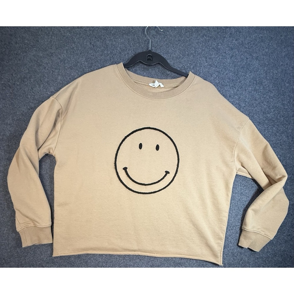 Newbury Kustom Smiley Face Graphic Sweatshirt Size S